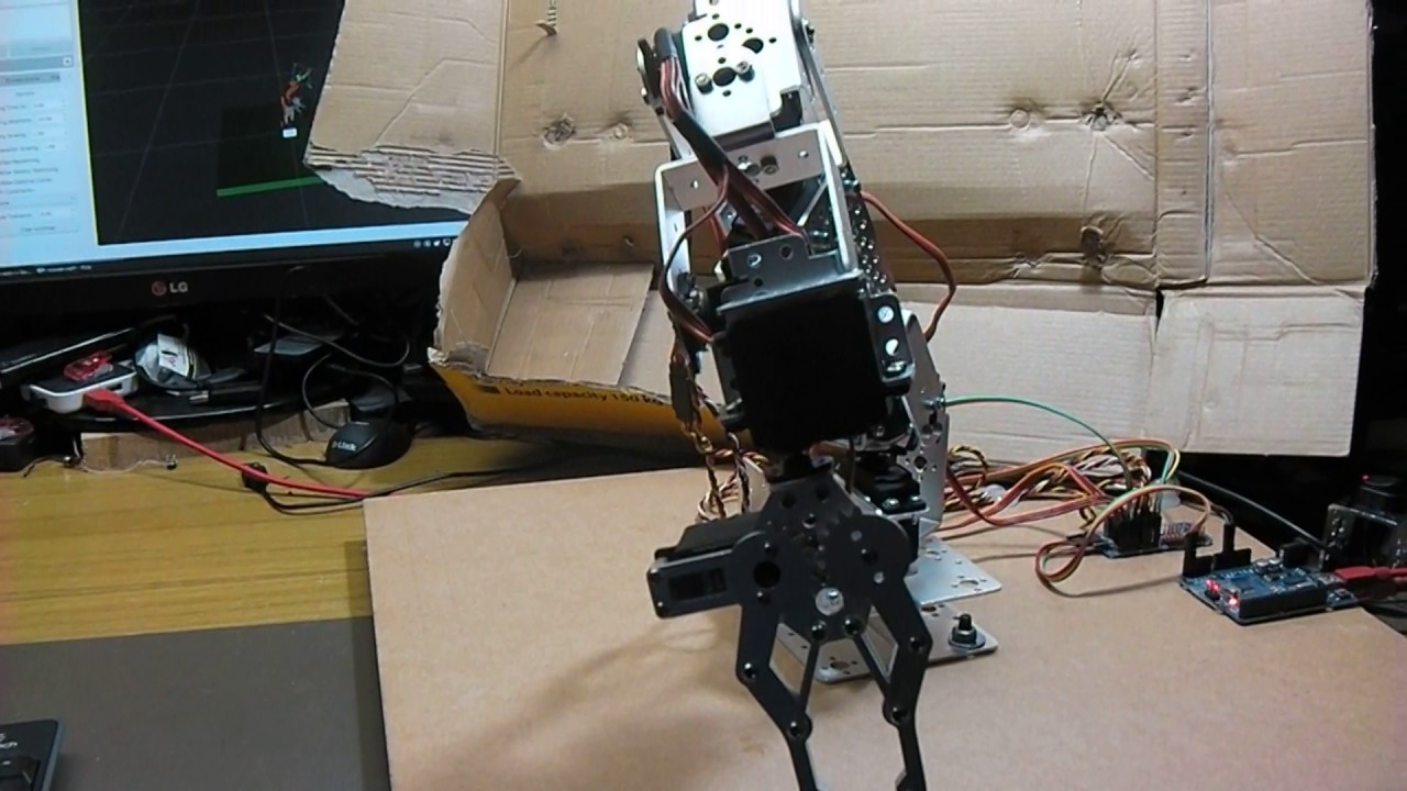 Moving a 6 dof arm with ROS - YouTube