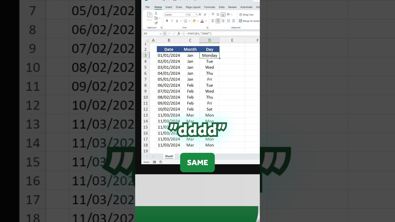 Did You Know The Text Formula in Excel? #shorts
