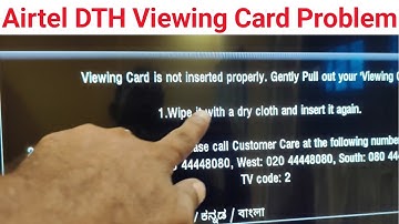Airtel DTH Viewing Card is not inserted properly  // Viewing Card Problem Airtel Dth