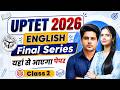UPTET 2026 Final Series ENGLISH Class 2 by Sachin Academy live 12pm | Nidhi Ma'am | UPTET ENGLISH