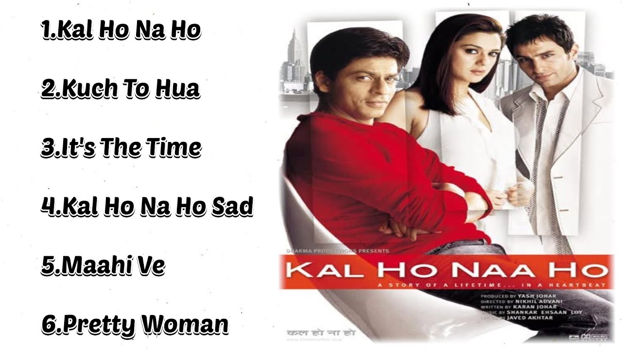 Kal Ho Na Ho Movie All Songs  Jukebox  Audio Album  SRK Preity  Saif  Alka Udith  Sonu