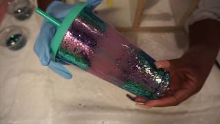 Color Changing Glitter Tumbler