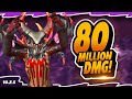 80 million dmg  demonology warlock  wow 1025 dragon flight  world of warcraft  pvp