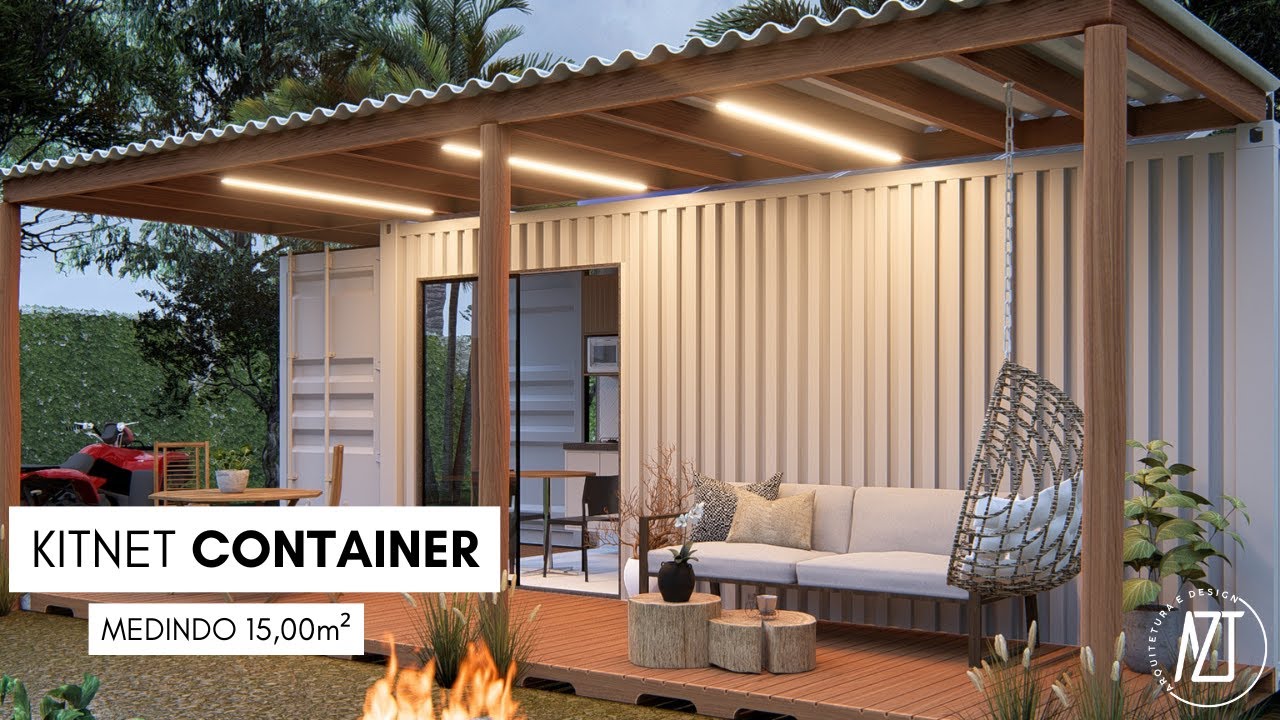 PROJETO DE KITNET EM CONTAINER 15m² | KITNET PROJECT IN CONTAINER ...