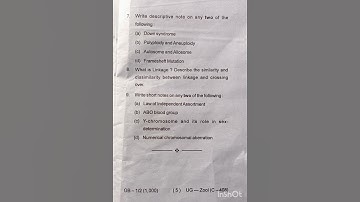 zoology honours core8 questions paper#baha bonga #short video #bbmku