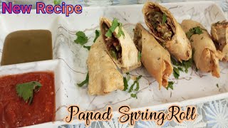 Papad Spring Rolls A Unique Snack Experience