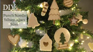 DIY- Punch Needle Yılbaşı Ağacı Süsü Yapımı/ Punch Needle Ornaments