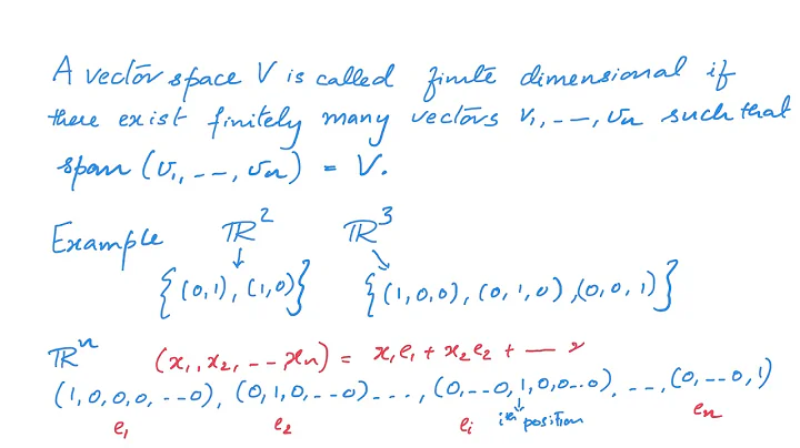 3.5 Finite dimensional vector spaces