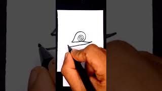 one line drawing snail easy drawing drawing art