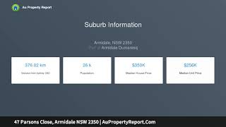 47 Parsons Close, Armidale NSW 2350 | AuPropertyReport.Com