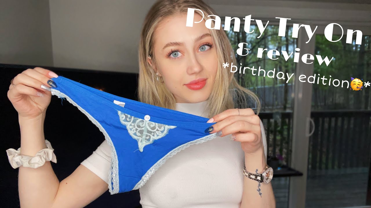 trying on panties for my birthday (knotty knickers) 