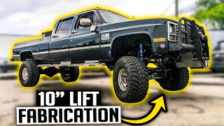 How to: 10 Inch Off Road Lift Fabrication  Chevy K20 Diesel Cummins Swap Squarebody Ep. 2