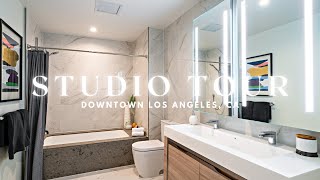 Living in an EXTREMELY LUXURY Studio Apartment In Los Angeles | Apartment Tour