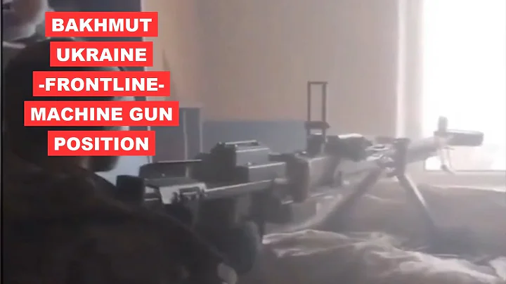 Bakhmut frontline, machine gun position from the shelter in the house, Ukraine Russia Military GoPro