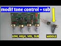 Cara menambah middle pada tone control  subwofer