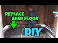 Replace Rotted Shed Floor By Jacking The Shed Up, DIY