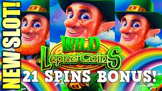 ★NEW SLOT! FINALLY GOT THE BONUS!★ WILD LEPRE’COINS GOLD RESERVE Slot Machine (Aristocrat Gaming) screenshot 4