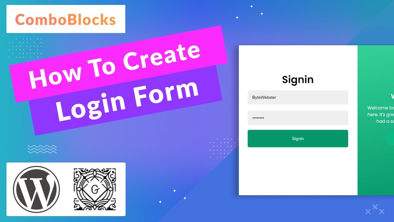 How to Create Login Form in WordPress In Gutenberg? - YouTube