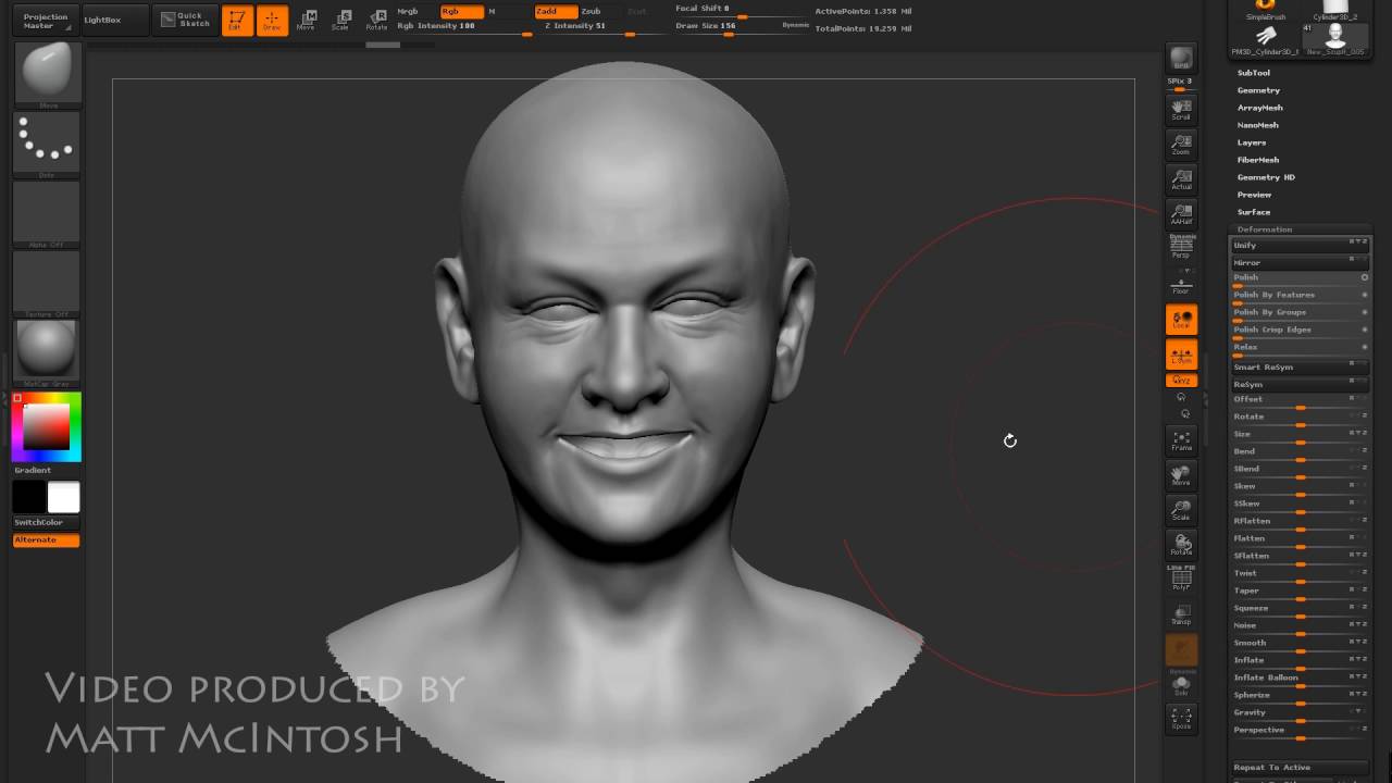 how to center semetry in zbrush