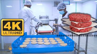 كيفية صناعة  البرجر / How Hamburger are Made and Packaged - 4K