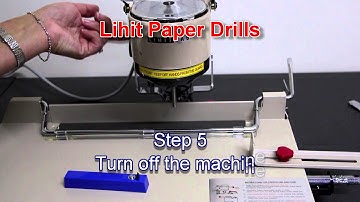 Lihit Paper Drill - sharpening