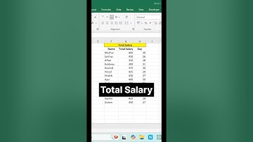 Find Total Salary New Tricks in Excel #shorts #statlytic #excel
