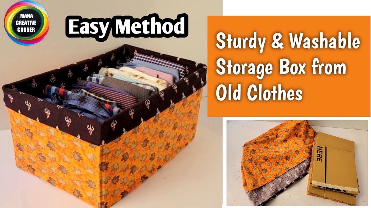 Foldable and Washable Storage Box/ DIY Fabric Box 