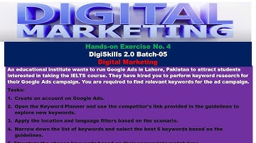 Digital Marketing Exercise 4 dstp 2 0 batch 05 | Digital Marketing exercise 4 solution