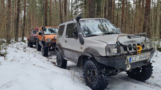 Winter Off-road Nissan AT-40, Suzuki Jimny| Зимний оффроуд