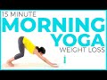 15 minute Morning Yoga For Weight Loss 🔥 Fat Burning Yoga Flow | Sarah Beth Yoga