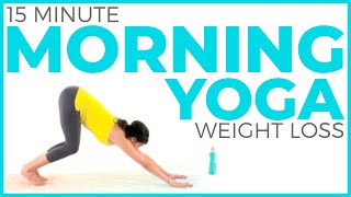 15 minute Morning Yoga For Weight Loss ?? Fat Burning Yoga Flow | Sarah Beth Yoga