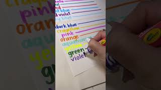 What two colors do you want to see written out?? • • • #crayola #colorchange #writing #handwriting
