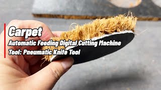 Artificial turf cutting machine with pneumatic knife tool