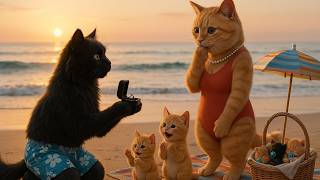 Ginger Mama Cat \u0026 Papa Cat’s Happiest Day Ever 🌊💍 The Romantic Beach Proposal