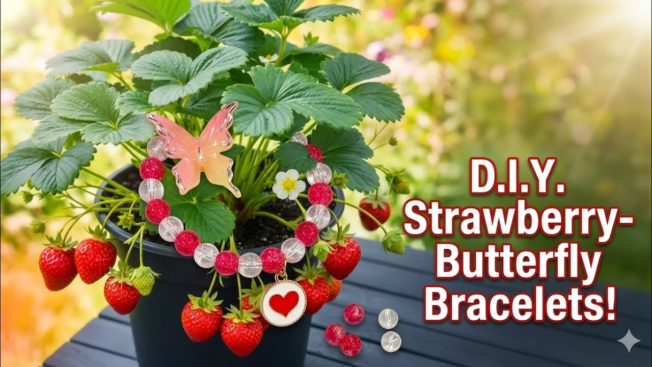 I made red strawberry color bracelet #bracelet #diy #red #charm #craftergyanvii #vlog #craft 