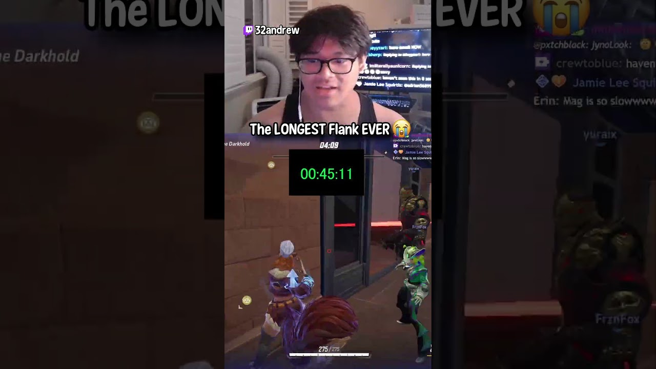 The LONGEST Flank EVER😭 #marvelrivals #marvelrivalsclips #squirrelgirl #32andrew #streamer