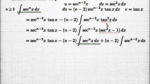 integration of powers and products of secant and tangent, cosecant and cotangent, calculus