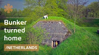 He transformed old waterline war bunker into minimalist home