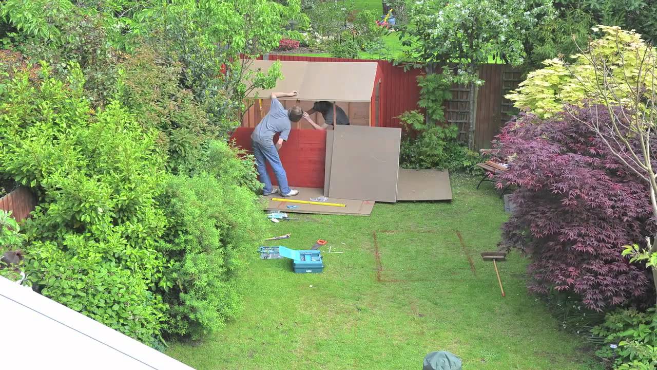 Time Lapse Building a 8x6 Wooden Shed - YouTube