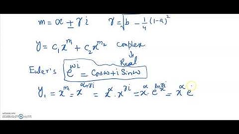 Euler Cauchy Equation Complex Conjugate roots