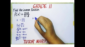 Grade 11 | Finding the INVERSE Function of a RATIONAL Function || By Tutor Marife MCP