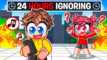 Ignoring MY CRUSH For 24 Hours in Strongest Battle Grounds...