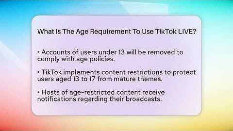 What Is The Age Requirement To Use TikTok LIVE? - Everyday-Networking