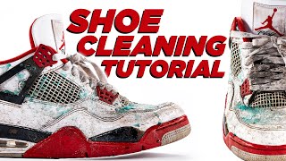 Air Jordan Fire Red 4 Shoe Cleaning Tutorial