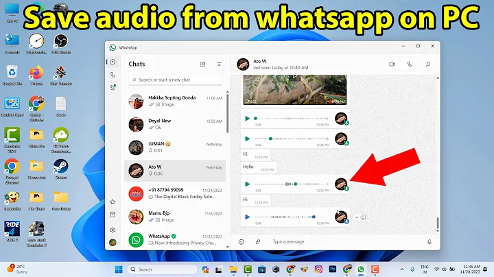 How to download whatsapp voice messages on pc