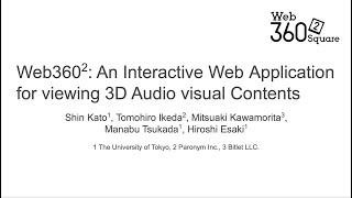 SMC 2020: Web360square: An Interactive Web Application for viewing 3D Audio-visual Contents screenshot 4