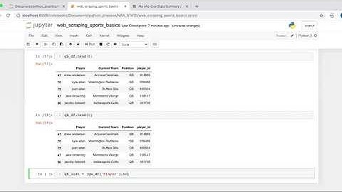 NFL Web Scraping for Fantasy Part III