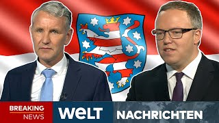 THÜRINGEN: Höcke vs. Voigt  Schlagabtausch im TVDuell! So reagiert Deutschland I WELT LIVESTREAM