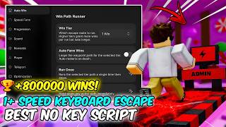 NEW +1 Speed Keyboard Escape Script - Auto Farm, Auto Win, Treadmill, Teleport, Trail (No Key)!