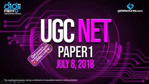 UGC NET 8 July 2018 Paper 1 Solutions Q1 to 20